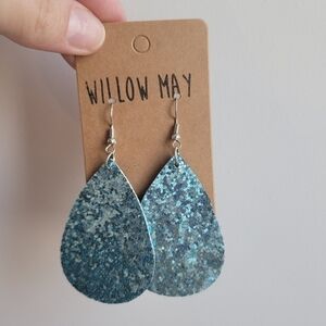 Willow May Baby Blue Glitter Earrings